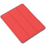 For iPad 10.2 Mutural YAXING Series Cloth Texture PU+TPU Leather Case with 3-Fold Holder & Pen Slot & Sleep & Wake-up Function(Red)
