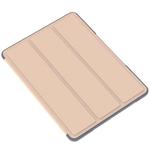 For iPad 10.2 Mutural YAXING Series Cloth Texture PU+TPU Leather Case with 3-Fold Holder & Pen Slot & Sleep & Wake-up Function(Gold)