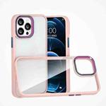 For iPhone 13 Pro Colorful Metal Lens Ring Phone Case (Pink)
