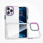 For iPhone 12 / 12 Pro Colorful Metal Lens Ring Phone Case(Translucent)