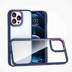 For iPhone 12 Pro Max Colorful Metal Lens Ring Phone Case(Blue)