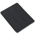 For iPad 9.7 Mutural YAXING Series Cloth Texture PU+TPU Leather Case with 3-Fold Holder & Pen Slot & Sleep & Wake-up Function(Black)
