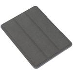 For iPad 9.7 Mutural YAXING Series Cloth Texture PU+TPU Leather Case with 3-Fold Holder & Pen Slot & Sleep & Wake-up Function(Grey)