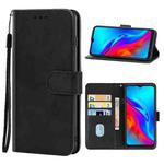 Leather Phone Case For TCL 20E(Black)