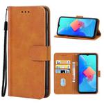Leather Phone Case For Tecno Spark Go 2022(Brown)
