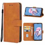 Leather Phone Case For vivo Y21T(Brown)