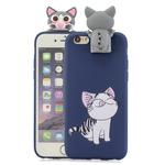 For iPhone 6 Cartoon Shockproof TPU Protective Case with Holder(Cat)