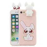 For iPhone 7 / 8 Cartoon Shockproof TPU Protective Case with Holder(Rabbit)