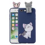 For iPhone 7 Plus / 8 Plus Cartoon Shockproof TPU Protective Case with Holder(Cat)