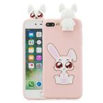 For iPhone 7 Plus / 8 Plus Cartoon Shockproof TPU Protective Case with Holder(Rabbit)