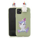 For iPhone 11 Pro Max Cartoon Shockproof TPU Protective Case with Holder(Unicorn)