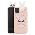 For iPhone 11 Pro Max Cartoon Shockproof TPU Protective Case with Holder(Rabbit)