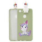 For OPPO F7 Cartoon Shockproof TPU Protective Case with Holder(Unicorn)