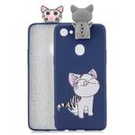 For OPPO F7 Cartoon Shockproof TPU Protective Case with Holder(Cat)