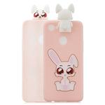 For OPPO F7 Cartoon Shockproof TPU Protective Case with Holder(Rabbit)