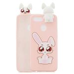 For  OPPO F9 Cartoon Shockproof TPU Protective Case with Holder(Rabbit)
