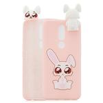 For OPPO F11 Cartoon Shockproof TPU Protective Case with Holder(Rabbit)