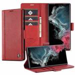 For Samsung Galaxy S22 Ultra LC.IMEEKE PU + TPU Skin-friendly Feeling Leather Phone Case(Red)