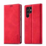 For Samsung Galaxy S22 LC.IMEEKE Soft PU + TPU Magnetic Skin-friendly Feeling Leather Phone Case(Red)