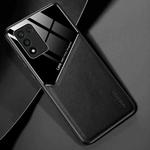For OPPO K9s All-inclusive Leather + Organic Glass Phone Case(Black)