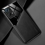 For OPPO Reno7 Pro All-inclusive Leather + Organic Glass Phone Case(Black)