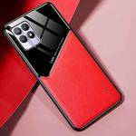 For OPPO Realme 8i All-inclusive Leather + Organic Glass Phone Case(Red)