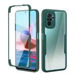 For Xiaomi Redmi Note 10 / Note 10s Acrylic + TPU 360 Degrees Full Coverage Shockproof Phone Case(Green)