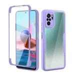 For Xiaomi Redmi Note 10 / Note 10s Acrylic + TPU 360 Degrees Full Coverage Shockproof Phone Case(Purple)