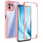 For Xiaomi Mi 11 Lite Acrylic + TPU 360 Degrees Full Coverage Shockproof Phone Case(Pink)