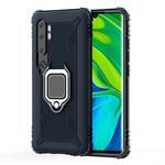 For Xiaomi Mi CC9 Pro / Note 10 / Note 10 Pro Carbon Fiber Protective Case with 360 Degree Rotating Ring Holder(Blue)
