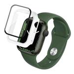 imak PC Case with Tempered Glass Film For Apple Watch Series 8 / 7 41mm(White)