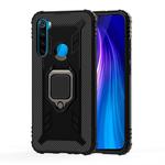 For Xiaomi Redmi Note 8 Carbon Fiber Protective Case with 360 Degree Rotating Ring Holder(Black)