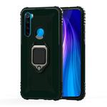 For Xiaomi Redmi Note 8 Carbon Fiber Protective Case with 360 Degree Rotating Ring Holder(Green)
