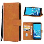 Leather Phone Case For Wiko Sunny 5 Lite(Brown)