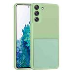 For Samsung Galaxy S21+ 5G Liquid Silicone Skin Feel Shockproof Phone Case with Card Slot(Green)