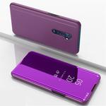 For OPPO Reno2 Z / Reno2 F Plated Mirror Horizontal Flip Leather Case with Holder(Purple)