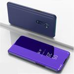 For OPPO Reno2 Z / Reno2 F Plated Mirror Horizontal Flip Leather Case with Holder(Purple Blue)