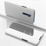 For OPPO Reno2 Z / Reno2 F Plated Mirror Horizontal Flip Leather Case with Holder(Silver)