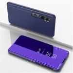 For Xiaomi Mi Note10 / Note 10 Pro Plated Mirror Horizontal Flip Leather Case with Holder(Purple Blue)