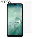 50 PCS 0.26mm 9H 2.5D Tempered Glass Film For Sharp Aquos Wish