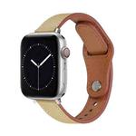 Nail Button Watch Band For Apple Watch Ultra 49mm / Series 8&7 45mm / SE 2&6&SE&5&4 44mm / 3&2&1 42mm(Apricot)