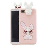 For Xiaomi Redmi 6A Cartoon Shockproof TPU Protective Case with Holder(Rabbit)