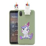 For Xiaomi Redmi 7A Cartoon Shockproof TPU Protective Case with Holder(Unicorn)