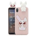 For Xiaomi Redmi 7A Cartoon Shockproof TPU Protective Case with Holder(Rabbit)