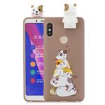 For Xiaomi Redmi Note 5 Pro Cartoon Shockproof TPU Protective Case with Holder(Hamsters)