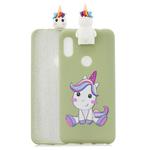 For Xiaomi Redmi Note 6 Pro Cartoon Shockproof TPU Protective Case with Holder(Unicorn)