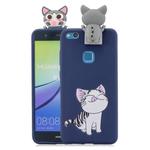 For Huawei P10 Lite Cartoon Shockproof TPU Protective Case with Holder(Cat)