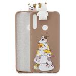 For Huawei P Smart Z Cartoon Shockproof TPU Protective Case with Holder(Hamsters)
