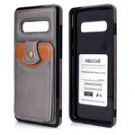 For Samsung Galaxy S10+ Soft Skin Leather Wallet Bag Phone Case(Grey)