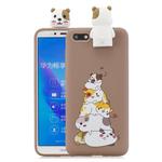 For Huawei Y5(2018) Cartoon Shockproof TPU Protective Case with Holder(Hamsters)